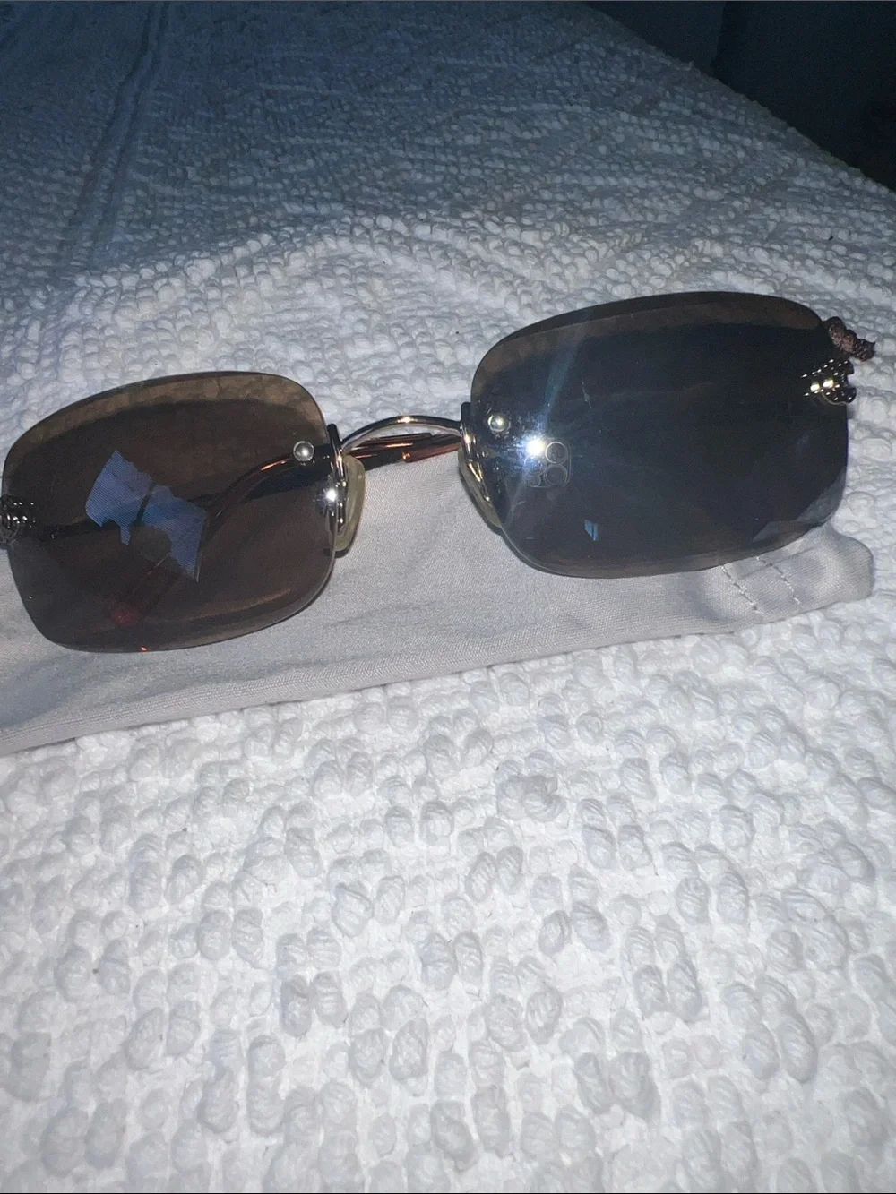Rimless Brown Gradient Sunglasses